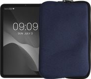 kwmobile Universele Tablet Hoes Geschikt voor 8"-8,4" Tablet Hoesje - Canvas Cover voor Tablets 21,8 x 13,7 cm - Tablet Sleeve met Rits - In Donkerblauw