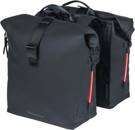 Basil SoHo Dubbele Fietstas Nordlicht - Zwart - 41 Liter - Waterdicht