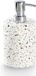 Zeller Luxe zeeppompje/dispenser - wit - Terrazzo design - keramiek - 16 x 8 cm - 250 ml - badkamer