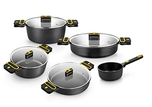 Bra A519901 Daily Pro Batterij - 5 stuks - Gegoten aluminium - Anti-aanbaklaag - Inductie
