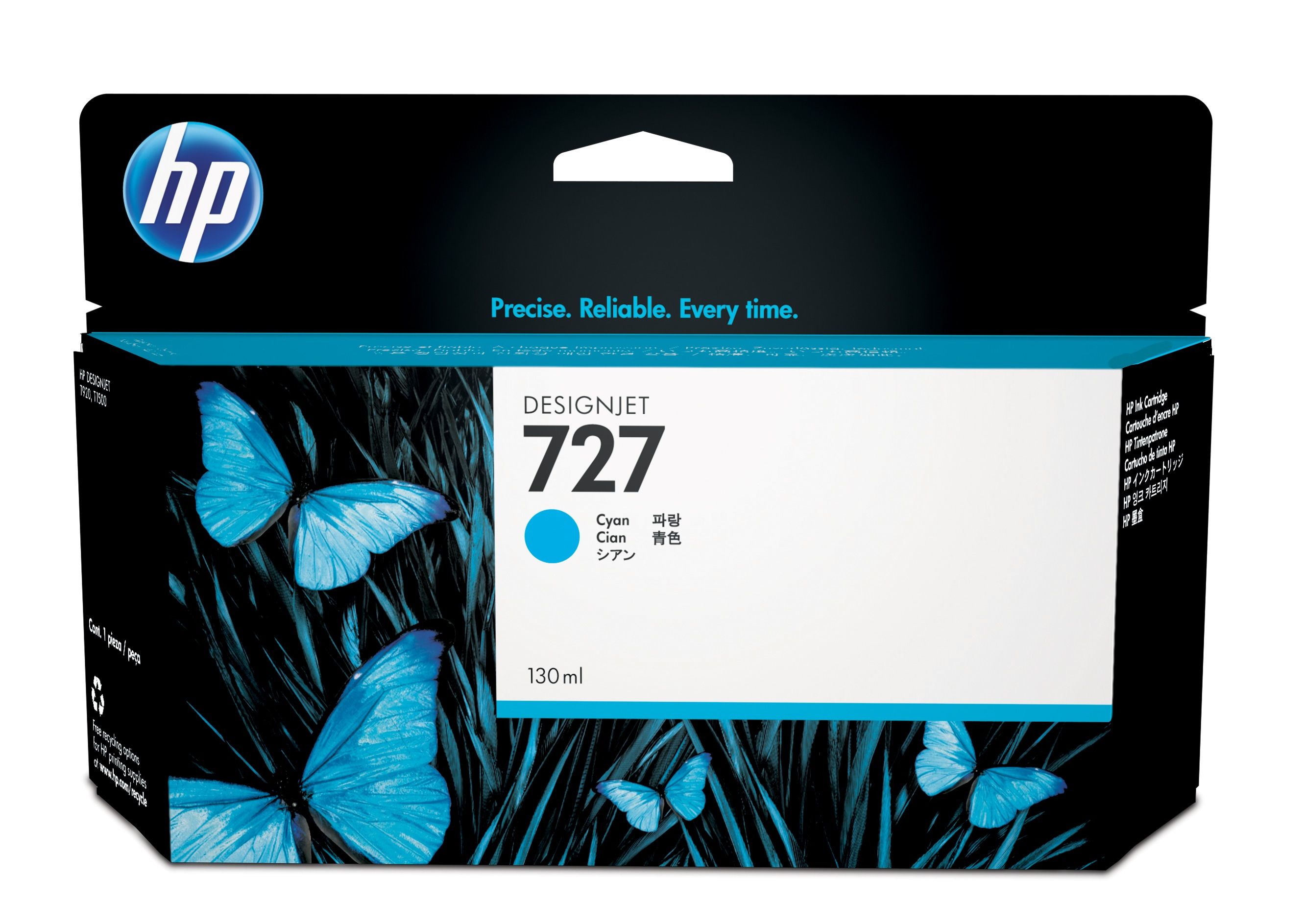 HP 727 Cyaan DesignJet Inktcartridge - 130 ml - Origineel