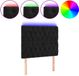vidaXL Hoofdbord LED 100x7x118/128 cm fluweel zwart