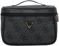 GUESS Cosmetische tas Toiletry Train Case Coal Logo Donkergrijs