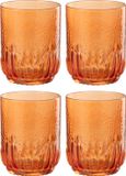 J-Line drinkglas Maya - glas - oranje - giftbox van 4