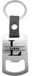 Merkloos / Sans marque KadoExpress Luxe Sleutelhanger RVS - Leer - Lukas