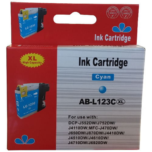 Huismerk LC 123 C cartridge cyaan