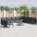 Maison Exclusive - Ensemble de jardin 11 pièces, finition acier noir