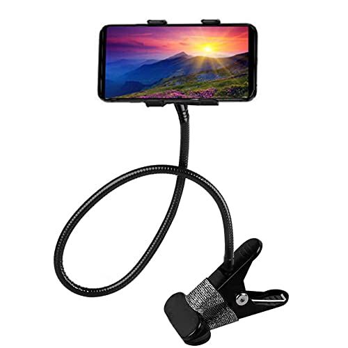Moxamo Mobiele telefoonhouder, universele zwanenhals houder flexibel verstelbaar - flexibel, 360° draaien voor meerdere functies voor alle smartphones van 4 tot 6,8 inch (zwart+)