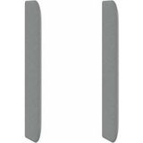 Vidaxl Tissu Gris Clair Tête De Lit