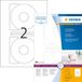 HERMA Special - Papier - mat - permanent zelf-klevend - wit - 116 mm rond 200 etiket(ten) (100 vel(len) x 2 ondoorzichtige CD/DVD-etiketten