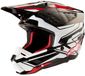 Alpinestars S-M5 Action 2 Helm Ece 22.06 Zwart Wit Felrood Glanzend Maat S
