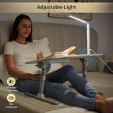 Merkloos Laptoptafel voor bed, opvouwbare bedtafel, inklapbare laptoptafel - ontbijttafel met inklapbare poten