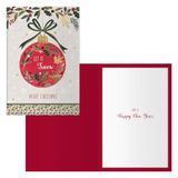 DOHE Kerstkaarten, 6 stuks, 11,5 x 17 cm, incl. envelop, model bal