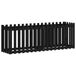 Bac à plantes conception de clôture surélevée 200x50x70 cm bois de pin noir