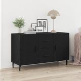vidaXL Dressoir Zwart Eiken 100 x 36 x 60 cm