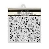 Stamperia - Dikke stencils voor plakboeken, albums, kaarten, bullet journals en meer, flexibel materiaal, gemakkelijk schoon te maken, perfect voor hobby's, ambachten en geschenken (bos, takken en