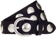 b.belt Leren riem Luna Silver Leather Belt W90 Black zwart