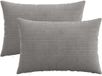 vidaXL Kussensloop 2 pcs HEERLEN Lichtgrijs 50 x 70 cm corduroy
