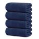 Tens Towels Grote badhanddoeken, 100% katoen, 76 x 150 cm, extra grote badhanddoeken, lichter gewicht, sneller te drogen, super absorberend, perfecte badhanddoeken (pak van 4, marineblauw)