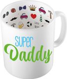 Bellatio Decorations Cadeau koffie/thee mok voor papa - groen - super papa - 300 ml - Vaderdag