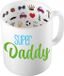 Bellatio Decorations Cadeau koffie/thee mok voor papa - groen - super papa - 300 ml - Vaderdag