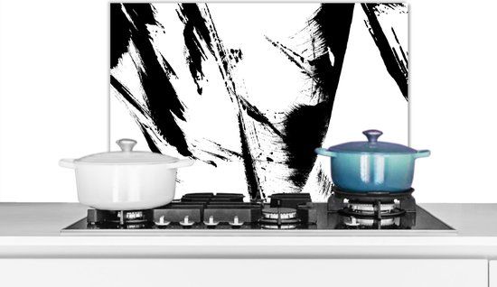 KitchenYeah Spatscherm keuken - Verf - Abstract - Lijnen - Spatwand - Keuken - 70x50 cm - Achterwand keuken