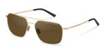 Porsche Design P8970 Lunettes de soleil unisexe doré pilote marron 59mm