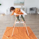 Bumkins Splat Mat Knoeimat - Vloer- en Tafelmat voor Onder de Kinderstoel, bij het Knutselen of als Picknickkleed - Grounded - 107 x 107 cm - Wasbaar en Waterdicht - 100% Polyester met TPU-Coating - BPA-, PVC- en Ftalaatvrij