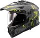 LS2 MX702 Pioneer II Crazy Mat Zwart Fluo Geel Adventure Helm