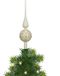 Decoris Kerstboom piek gedecoreerd - Creme Wit/Goud - Glas - 31 cm