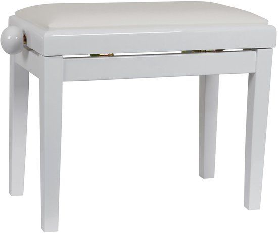 Innox PB 40W pianobank gloss wit, wit leer