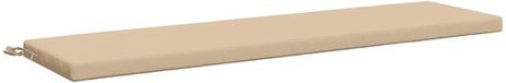 vidaXL Coussin de banc SOEST 100% Polyester Crème 160 x 40 x 5 cm