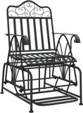 vidaXL Schommelstoel - Staal - Zwart - 61 cm