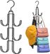 Merkloos / Sans marque Garderobe 2 stuks - Garderobe Handtas Haak Organizer - Garderobe Hangende Organizer - Draaibare Tassenrek - Ruimtebesparende Haak - Garderobe Organizer - Kan Tassen, Hoeden, Riemen, Stropdassen, Sjaals Ophangen - Zwart