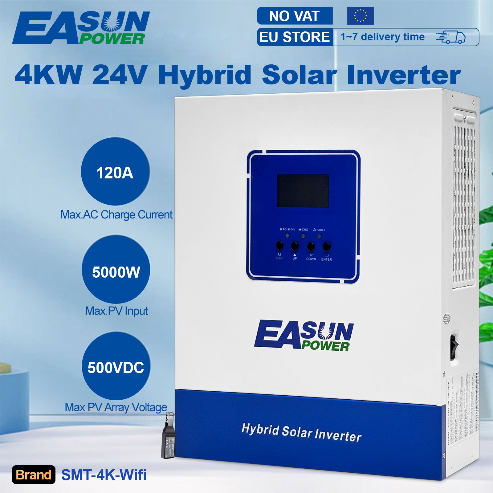 EASUN POWER Easun Hybride Solar Inverter 2KW 3.2KW 4KW 12v/24v MPPT Off Grid Pure Sine Wave 100A 120A 230v 50/60hz Solar Inverter Oplader