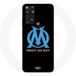 Maniacase Hoesjes voor Xiaomi Redmi Note 11 4G Olympique de Marseille Logo Zwarte Achtergrond