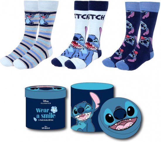 Disney Stitch Sokken 3-Pack - Unisex - Maat 36/43 - Katoenmix