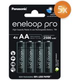 Panasonic Lot avantageux 20 pièces Eneloop Pro AA piles - rechargeables 2500mAh