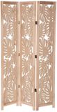 Atmosphera Luxe Kamerscherm Jungle Palms met 3 vlakken - beige - mdf - 105 x 165 cm