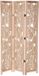 Atmosphera Luxe Kamerscherm Jungle Palms met 3 vlakken - beige - mdf - 105 x 165 cm