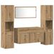 vidaXL Ensemble de meubles de salle de bain 4 pièces bois d'ingénierie chêne artisanal