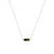 Lucardi Dames 14 karaat geelgouden ketting met onyx - 45 cm