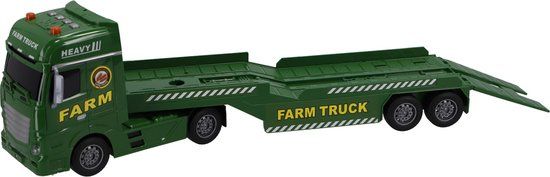 Rapid Wheels Autotransporter + 2 Tractoren - Groen - Kunststof - Accu - 98 cm