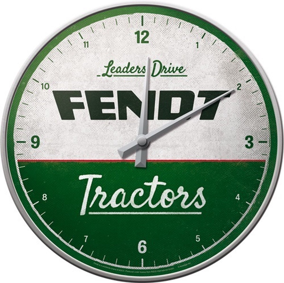 Nostalgic Art Retro wandklok, Fendt – Tractors – Geschenkidee voor tractorfans, Grote keukenklok, Deco vintage design, Ø 31 cm