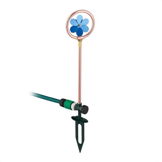 Relaxdays tuinsproeier bloem metaal - cirkelsproeier - gazonsproeier - tuindecoratie