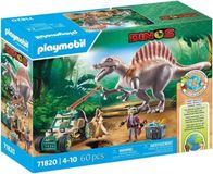 PLAYMOBIL Dinosaurus Spinosaurus, explorateur avec grue rotative, 60 pièces, à partir de 4 ans