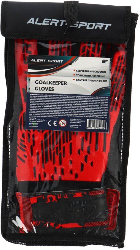 Alert Keeperhandschoenen voetbal met polsbescherming maat M latex PU