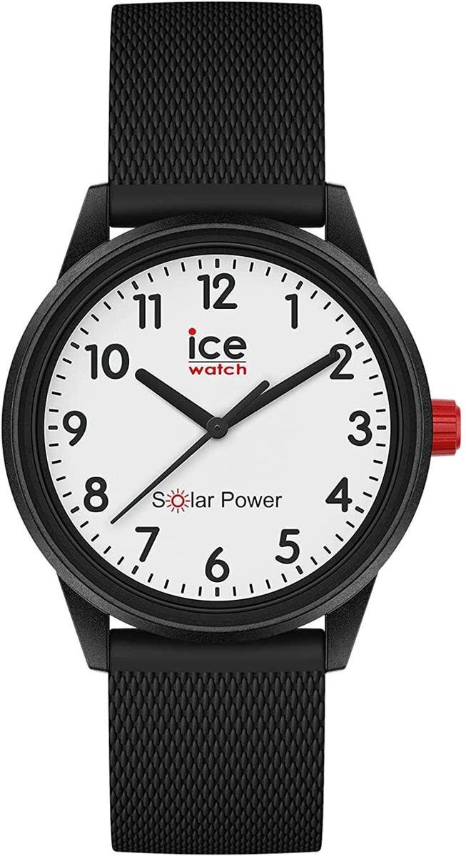 Ice-watch Ice Watch ICE solar power - Black white 018478 Horloge - Siliconen - Zwart - Ø 36 mm