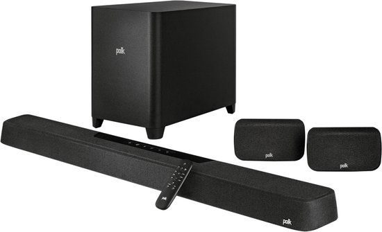 Polk Audio Polk MagniFi Max AX SR - Soundbar met draadloze subwoofer en achterspeakers - Zwart