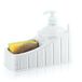 PARENCE. Multifunctionele gootsteenorganizer met zeepdispenser en sponsorganizer